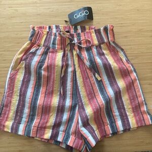 Gigio S Cuffed, Cotton/Linen-Blend Shorts NWT